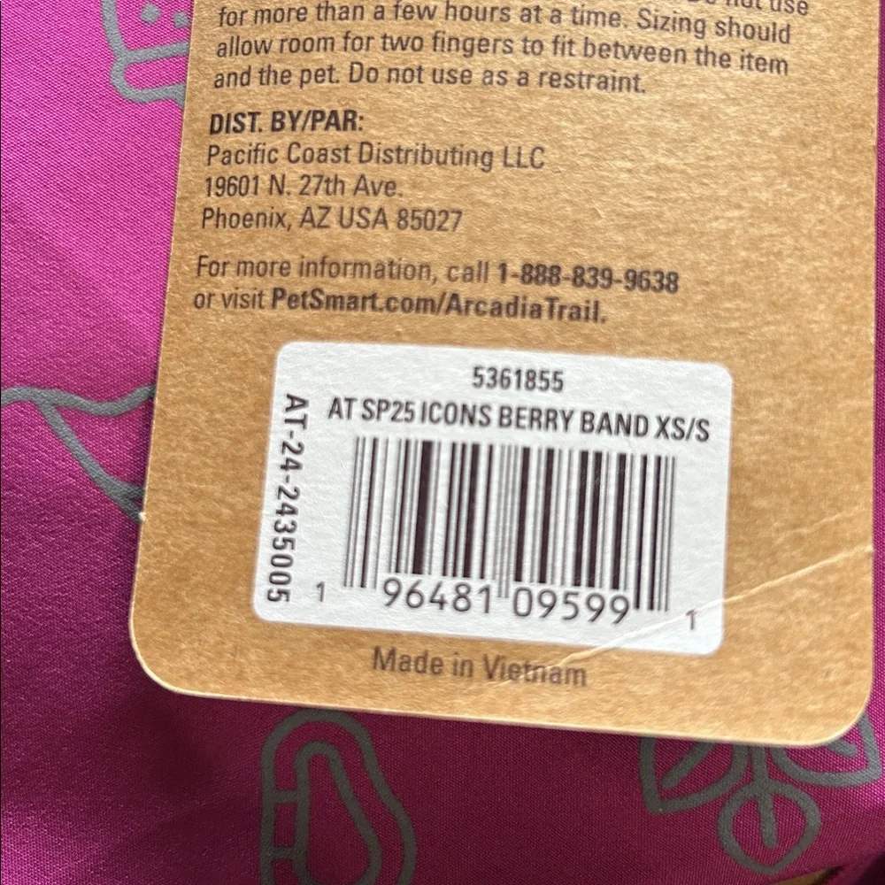 New Arcadia Trail Icons high Visibility Dog Bandana XS/S